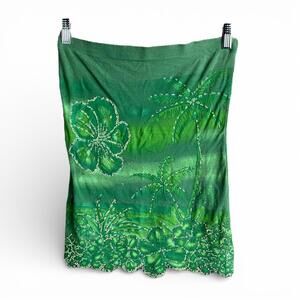 Vintage Y2K Beaded Tropical Coconut Girl Tube Top